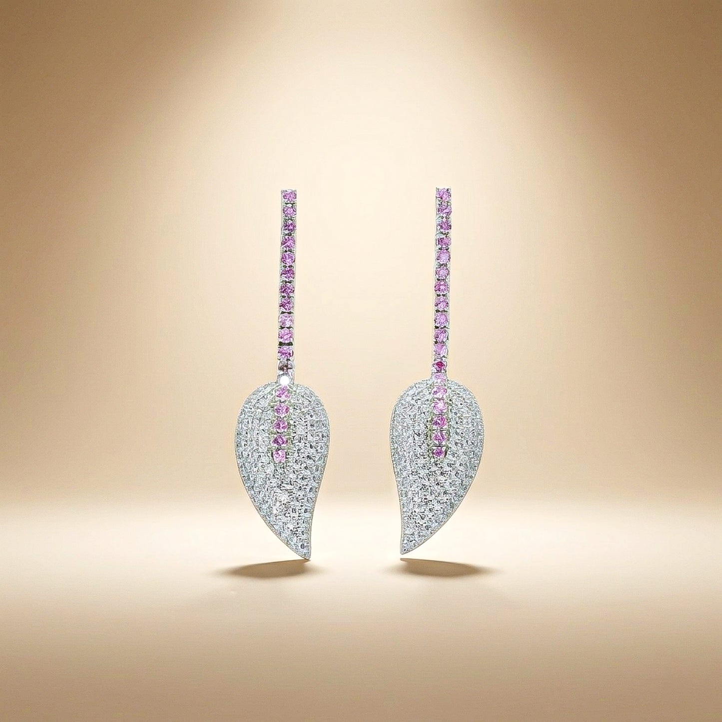 92.5 Sterling Silver Petal Cascade Necklace Set