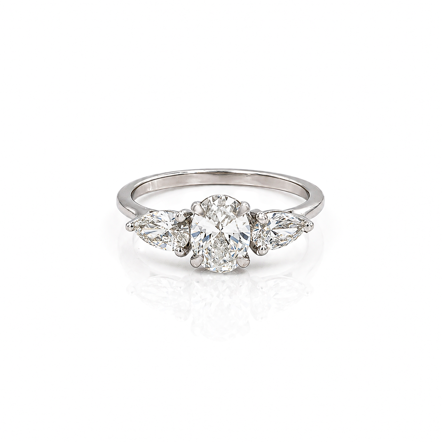 1.65 Ct Lab Grown Diamond 925 Sterling Silver Statement Ring