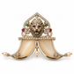 Lion 925 Sterling Silver with Pearl & Quartz Regal Statement Pendant | Hallmarked Jewellery