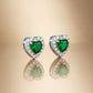 Emerald Heart - 92.5 Silver Pendant Set