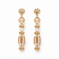 Floral 925 Sterling Silver Long Drop Earrings For Women