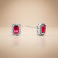 Crimson Ruby - 92.5 Silver Pendant Set