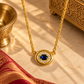 925 Sterling Silver Blue Sapphire & Moissanite Oval Gemstone Chain Pendant