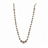 925 Sterling Silver Floral Link Chain Necklace | Elegant Oxidized Finish | Hallmerked