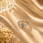 Love & Promise 925 Sterling Silver Heart Lock Statement Ring