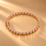 925 Silver Rose Gold Moissanite Tennis Bracelet for Women