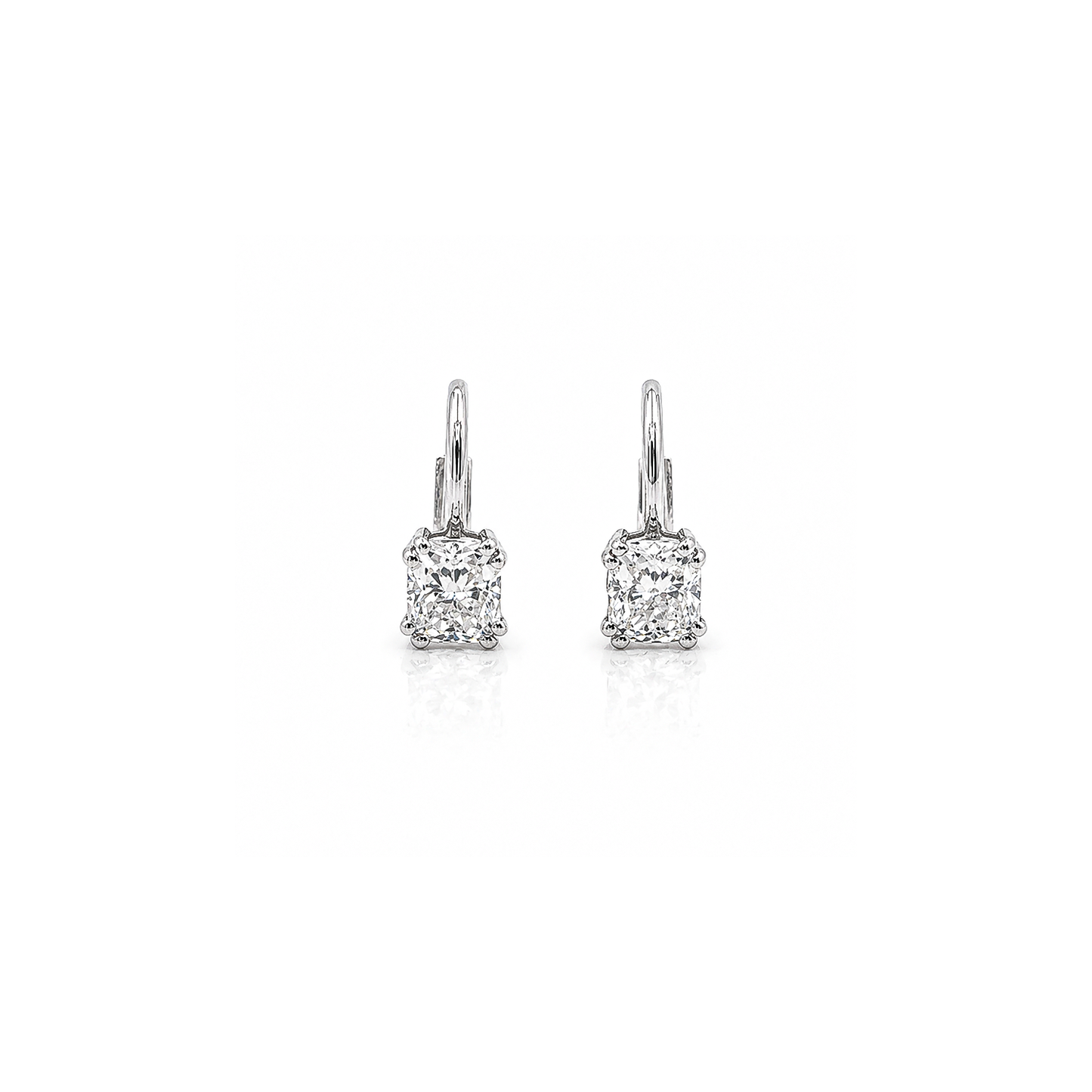 2.04 Ct Lab Grown Diamond Stud 925 Sterling Silver Earrings