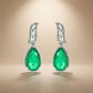 Pear-Cut Green Stone Necklace Set