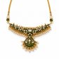 925 Sterling Silver Green Polki & Moissanite Designer Statement Bridal Necklace