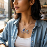 1.46 Ct Natural Diamond Bicycle Pendant | Designer Jewellery