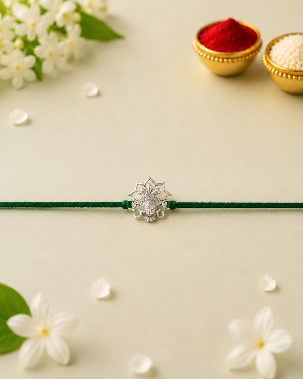 Handmade Durga Mata 925 Silver Hallmarked Rakhi