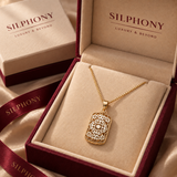 Rose Gold 925 Silver Filigree Pendant with Chain for Women