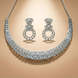 925 Silver Bridal Cubic Zirconia Necklace Set