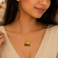 Indian Tuk Tuk 925 Sterling Silver Enamel Auto Rickshaw Pendant