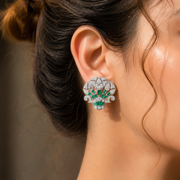 Emeraude Silver Earrings (Pre Order)