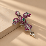 925 Silver Moissanite Bird Pendant For Women