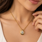 18 Inch 925 Sterling Silver Quartz & Moissanite with Teardrop Statement Chain Pendant