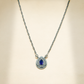 One-of-One 92.5 Silver Navy Teardrop Pendant Necklace