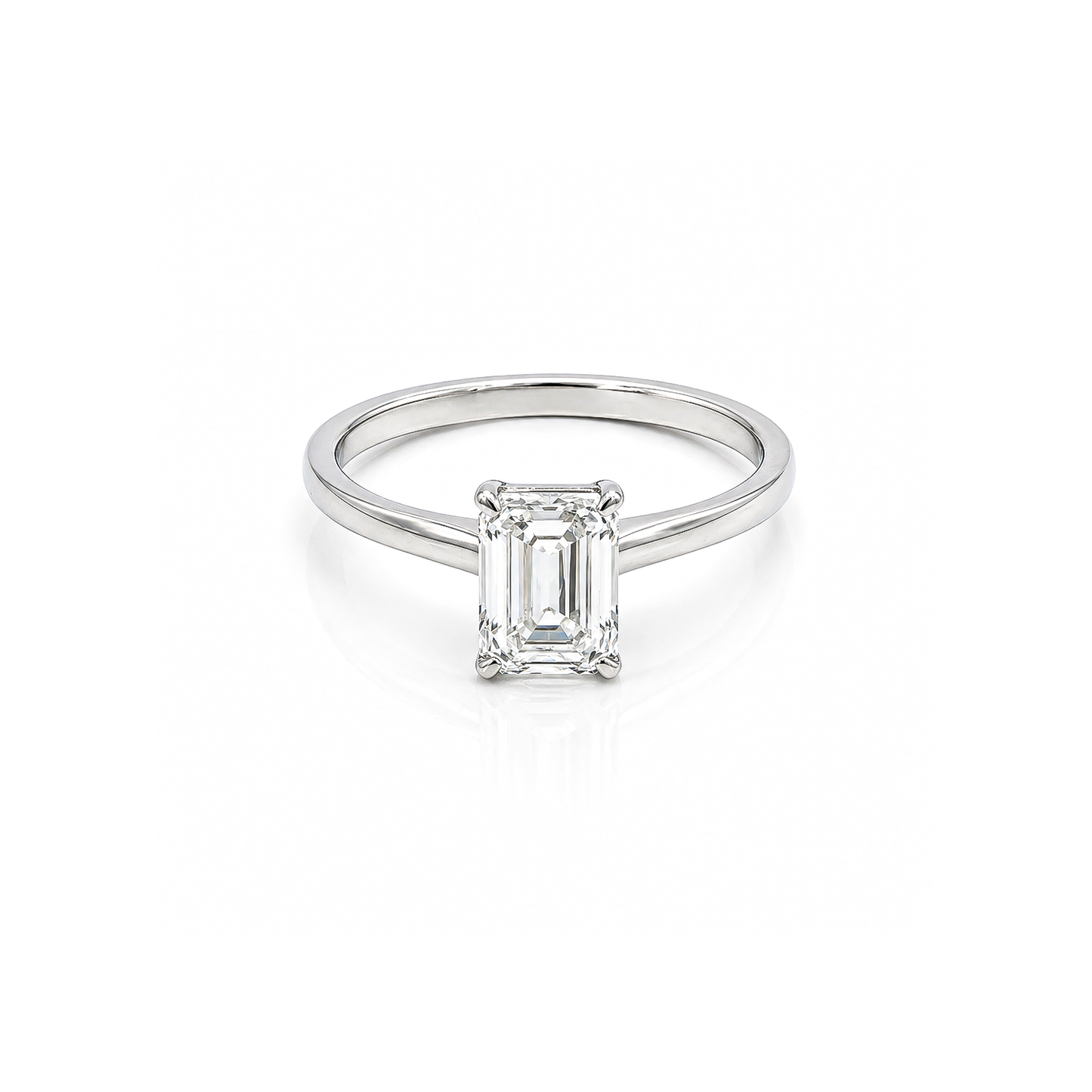 1.86 Ct Lab Grown Diamond 925 Sterling Silver Engagement Ring