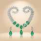 Pear-Cut Green Stone Necklace Set
