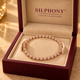 925 Silver Rose Gold Moissanite Tennis Bracelet for Women