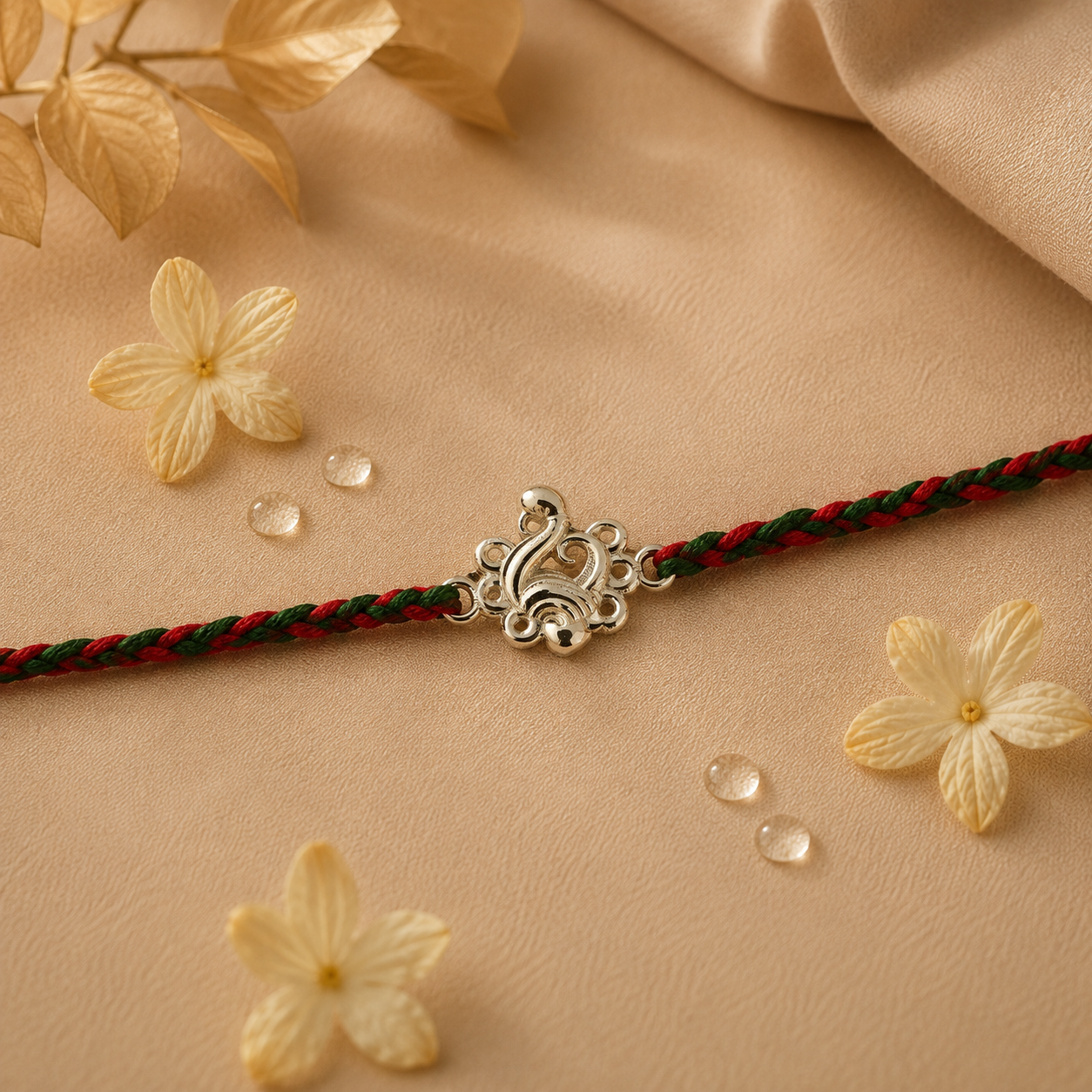 Handmade 925 Silver Peacock Hallmarked Rakhi