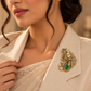 Bird 925 Sterling Silver Quartz Statement Brooch For Women | Hallmarked Jewellery