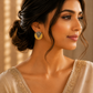 Round Oxidized Stud 925 Sterling Silver Statement Earrings for Women