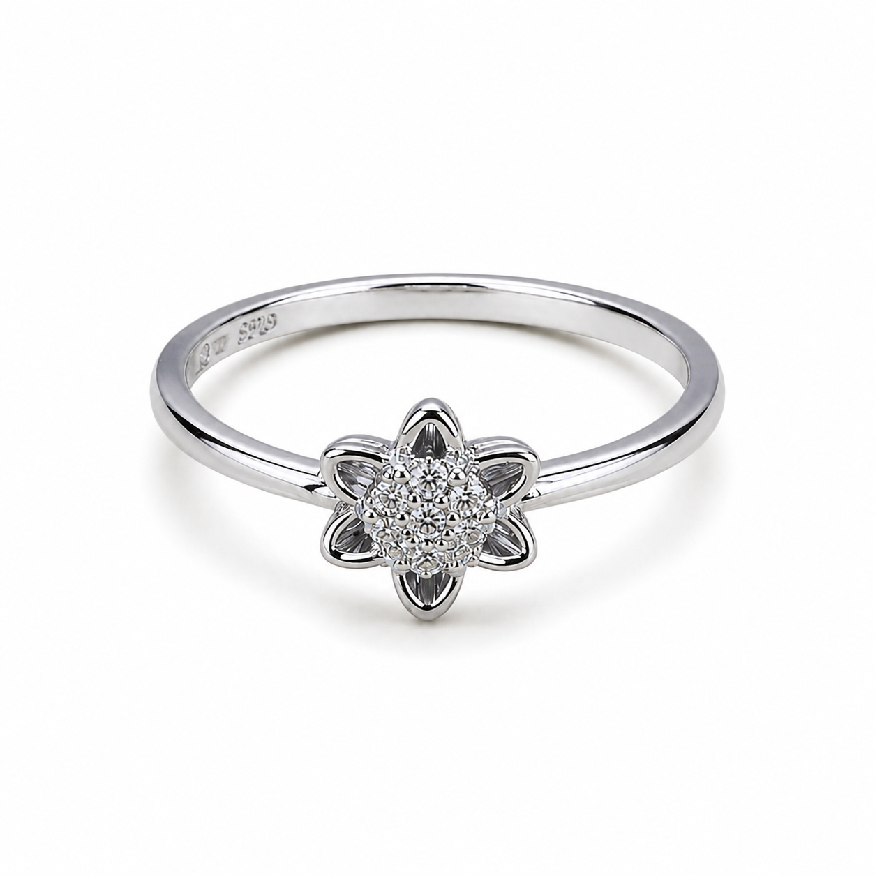 Floral Cluster 925 Sterling Silver Statement Ring for Dailywear