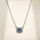 One-of-One 92.5 Silver Blue Simulant Sapphire Octagonal Pendant
