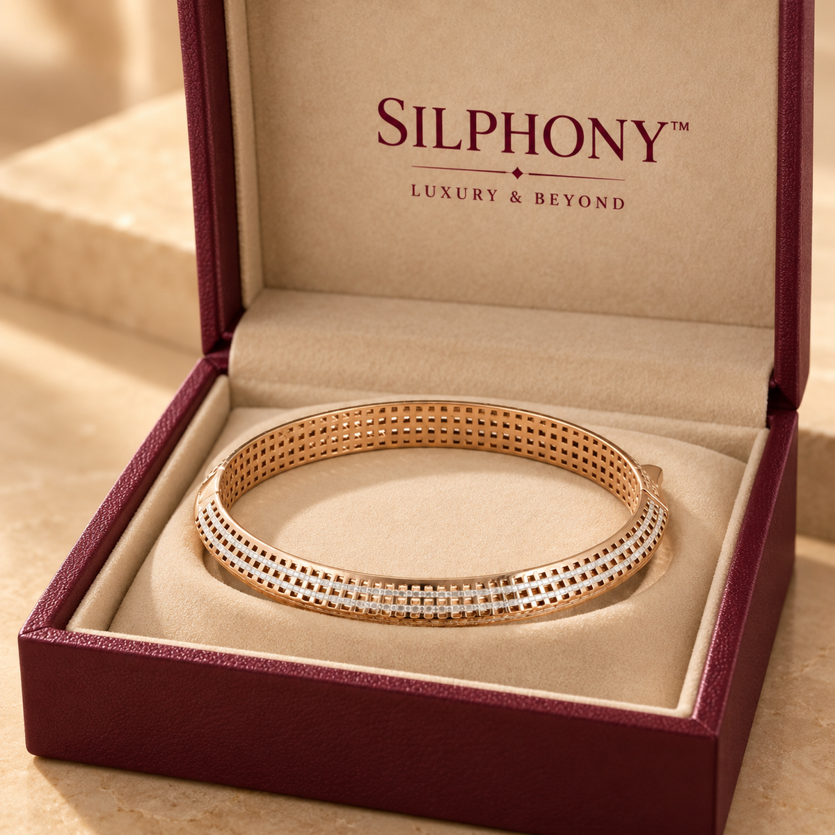 925 Sterling Silver Geometric Mesh Bracelet