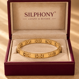 Rose Gold Cutout Geometric Bracelet for Women