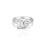 1.00 ct Lab-Grown Diamond 925 Silver Statement Ring