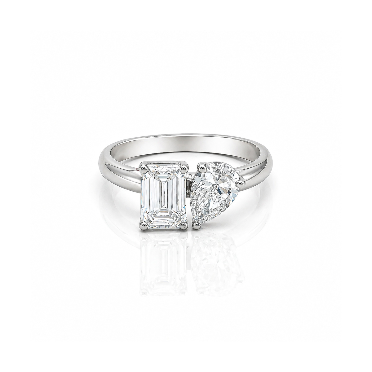 1.00 ct Lab-Grown Diamond 925 Silver Statement Ring