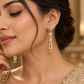 Floral 925 Sterling Silver Long Drop Earrings For Women