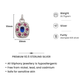 One-of-One 92.5 Silver Blue Stone Floral Motif Pendant Necklace