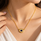 925 Sterling Silver Blue Sapphire & Moissanite Oval Gemstone Chain Pendant