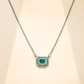 One-of-One 92.5 Silver Simulant Emerald Octagonal Pendant