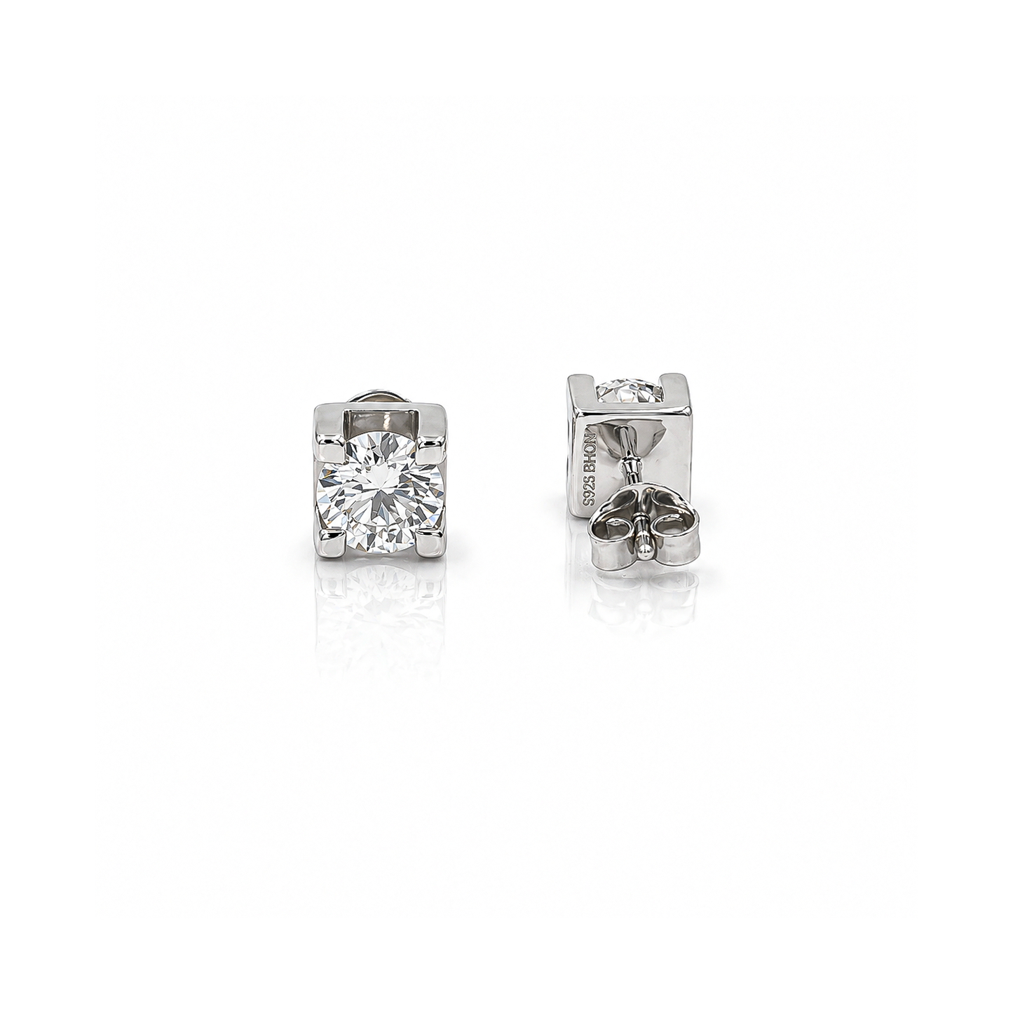 2.10 Ct Lab Grown Diamond Stud 925 Sterling Silver Solitaire Earrings for Women