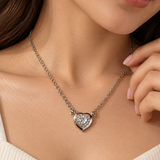 925 Silver Heart Moissanite Pendant Chain