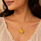 Yellow Enamel Musical Instrument with Moissanite 925 Silver Pendant | Hallmarked Jewellery