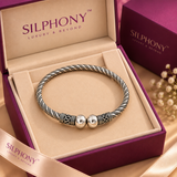 925 Silver Oxidised Bangles Set of 2 for Women