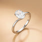 1.01 Ct Lab Grown Diamond 925 Sterling Silver Statement Engagement Ring