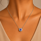One-of-One 92.5 Silver Simulant Amethyst Round Pendant Necklace