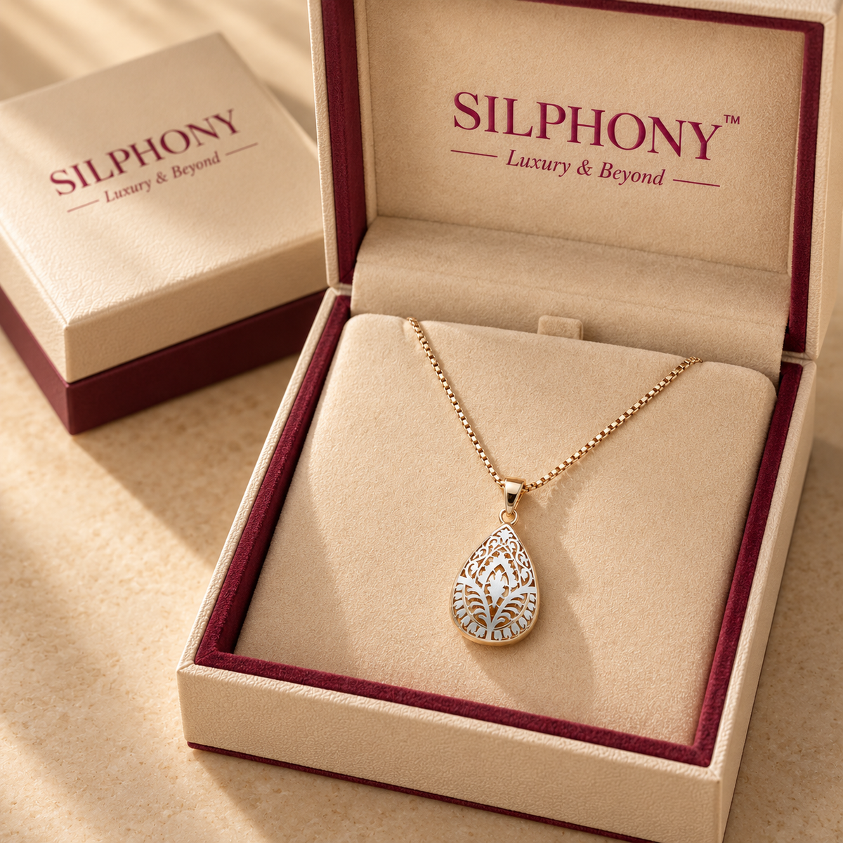 Dailywear Rose Gold Leaf Design 925 Silver Pendant