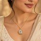 Floral 925 Sterling Silver Round Pendant | Hallmarked Jewellery