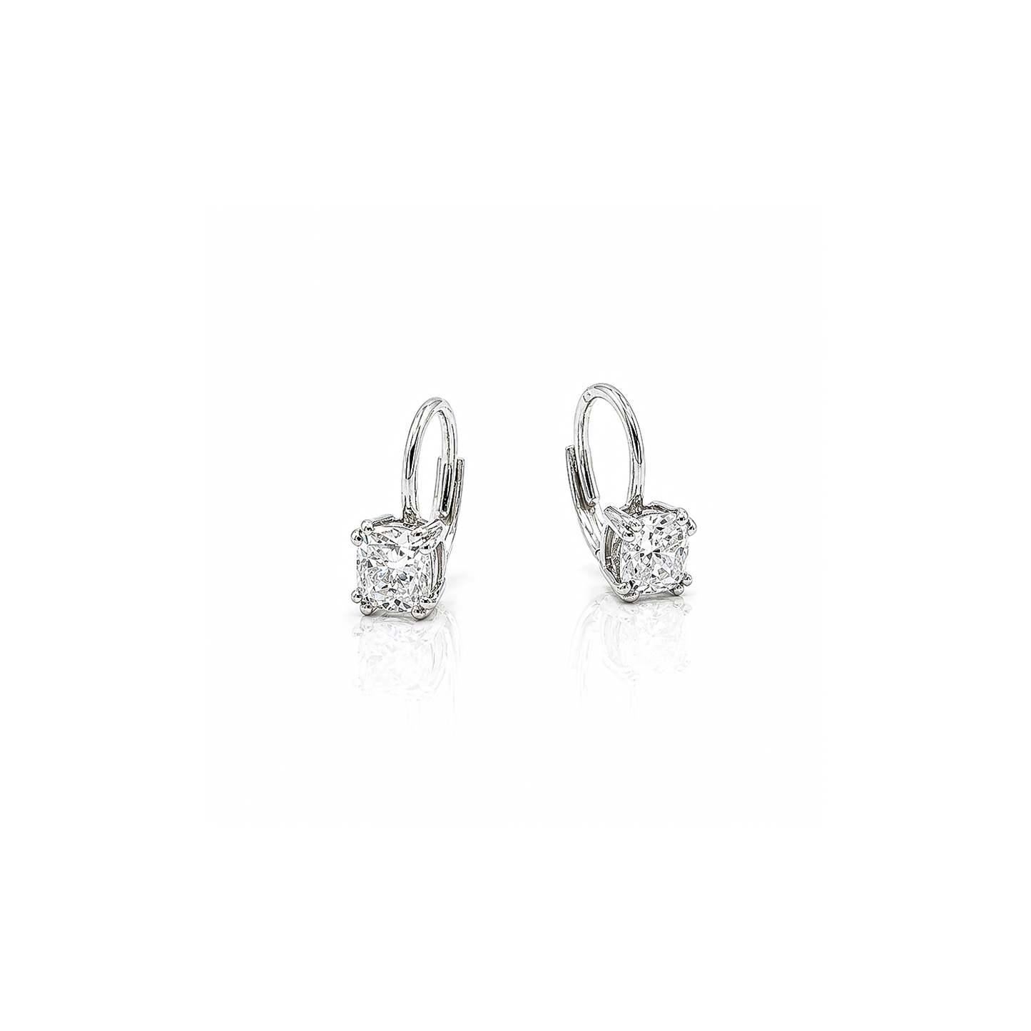 2.04 Ct Lab Grown Diamond Stud 925 Sterling Silver Earrings