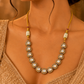 925 Sterling Silver Polki & Moissanite Teardrop Designer Necklace