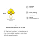 Yellow Clover Pearl Drop Earrings