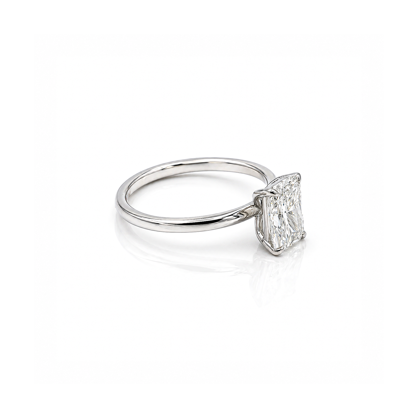 1.86 Ct Lab Grown Diamond 925 Sterling Silver Engagement Ring